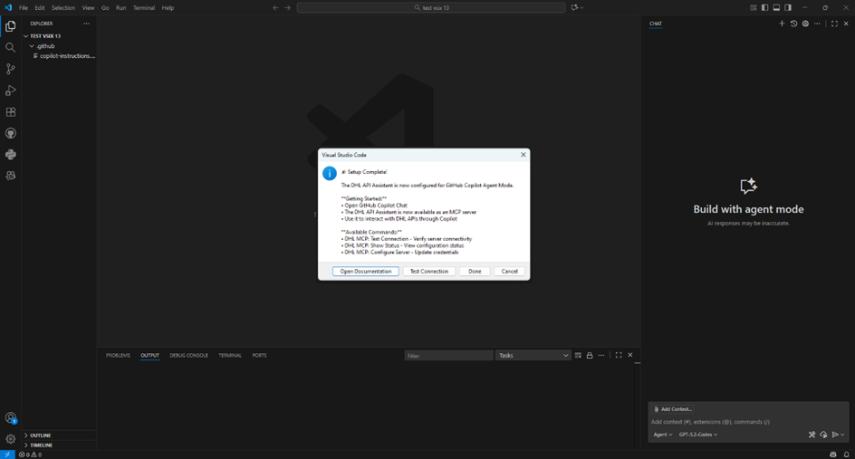 Einrichtung abgeschlossen
