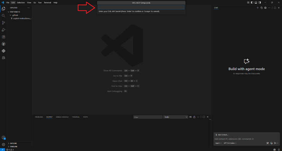 Tragen Sie hier das zugehörige Secret ein.