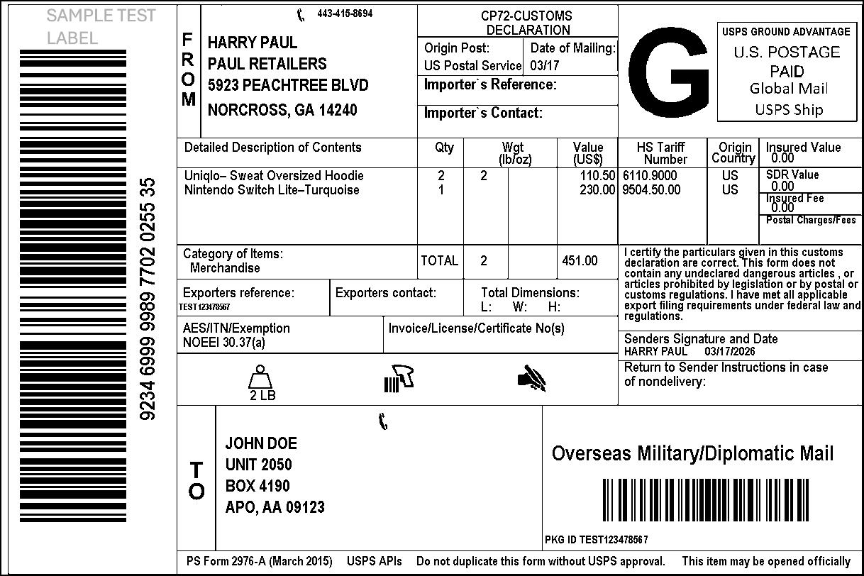 Label (DHL eCommerce Americas)